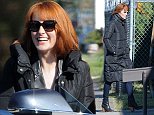 Michelle Dockery debuts fiery tresses on set of new TV series Good Behaviour… as she's seen for the first time since fiancé's tragic death