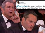 Mel Gibson and Vince Vaughn glares through Meryl Streep's Golden Globes Trump speech