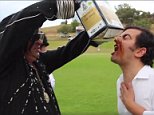 Sam Dastyari drinks goon at the Parkes Elvis Festival