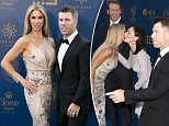 Glenn McGrath and Sara greet David and Candice Warner