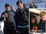 Barcelona arrive for Champions League tie against PSG