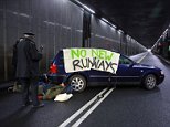 Traffic chaos at Heathrow as protesters block airport road