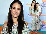 Jordana Brewster and son Julian at Kids' Choice Awards