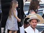 The Beckhams go for dinner in Mailbu for Victoria's B-day