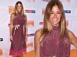 Kelly Bensimon wows in sparkly magenta dress and gold belt