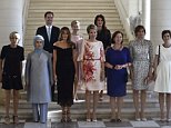 Melania Trump meets Queen Mathilde at Royal Palace
