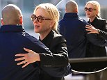 Affectionate Nicole Kidman hugs bodyguard