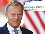 EU president tweets Donald Trump