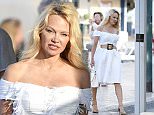 Pamela Anderson shows off her tiny waist in St Tropez