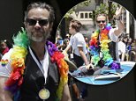 Guy Pearce attends San Francisco Gay Pride Parade