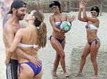 Eva Longoria flaunts her figure in bandeau bikini in Ibiza