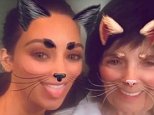 Kim Kardashian and grandmother get playful with cat filter