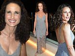 Andie MacDowell 59 defies her years in plunging sheer gown