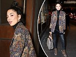 Jessica Gomes cuts a chic figure at David Jones fitting