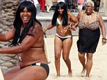 Sandi Bogle and Sandra Martin on the beach in Spain