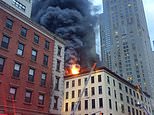 Firefighters battle fire in NYC's Tribeca neighborhood