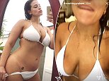 Ashley Graham pulls down bikini bottoms to reveal  tattoo