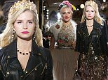 Lottie Moss oozes glamour in crown at Dolce&Gabbana show