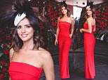 Lucy Mecklenburgh flaunts her figure in a red jumpsuit