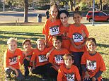 Octomom Natalie Suleman joins her eight kids in sports day