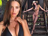 Emily Ratajkowski shows off on holiday swimsuit selfies