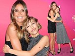 Heidi Klum hugs AGT winner Grace Vanderwaal at LA event