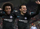 Huddersfield 1-3 Chelsea: Bakayoko, Willian and Pedro goal