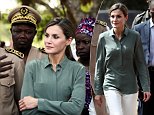 Queen Letizia of Spain meets Senegalese military