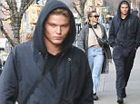 Jordan Barrett wraps up in cold New York