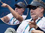 Will Ferrell makes dramatic facial expressions at Aus Open