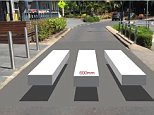 Trippy 3-D illusion to be painted on crossing to slow drivers down