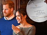 Meghan and Harry's wedding invites have been printed and sent out 