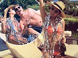 Myleene Klass turns 40: Bikini-clad star kisses shirtless beau Simon Motson on birthday holiday
