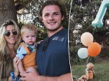 Joanna Burgess and her football star husband George throw son's first birthday bash