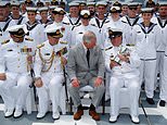 In Pictures: Charles on board with Royal Australian Navy