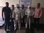 Indian Father and son paraded by police after attempting to con by pretending to work for Nasa