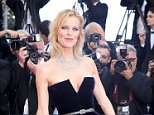 Eva Herzigova oozes glamour in low-cut velvet ballgown at Ash Is Purest White premiere