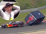 Red Bull's Max Verstappen and Daniel Ricciardo destroy pair of caravans