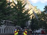 Blaze rips through building in central London's Harley Street