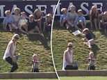 Savannah Phillips pushed Prince George down a hill at polo