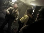 Chilling footage shows Las Vegas cops waiting in a corridor while Mandalay Bay gunman opens fire