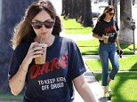 Dakota Johnson sends out bold anti-drugs message on her T-shirt