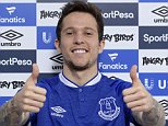 Bernard pulls on Everton shirt for first time and talks up new club