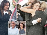 Bethenny Frankel arrives for funeral of Dennis Shields